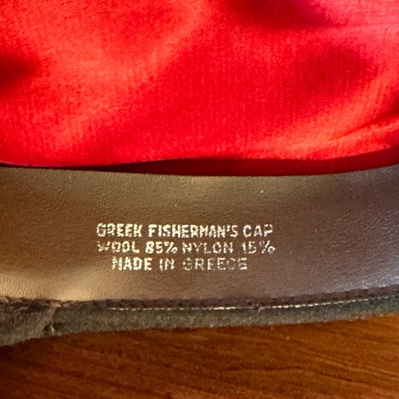 🌟HP🌟VTG 1970s-80s Authentic Brown Wool Blend Greek Fisherman Cap 7 1/2 - Picture 13 of 13